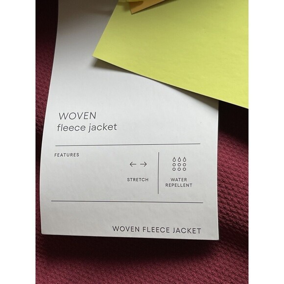 All in Motion 2XL Woven Fleece Maroon Jacket with Zipper Pockets Hood NWT - Picture 7 of 10